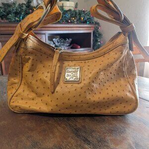 Dooney and burke ostrich hobo bag